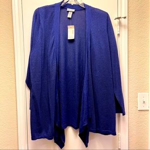 🔷Catherines Cardigan Deep Blue Size 2X Shimmer